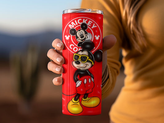 Mickey Mouse Coffee Red Tumbler Flask Cup Cartoon