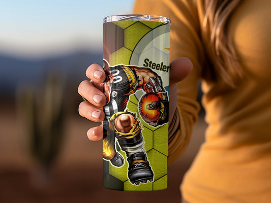 Steelers Football Player Graphic Tumbler Cup