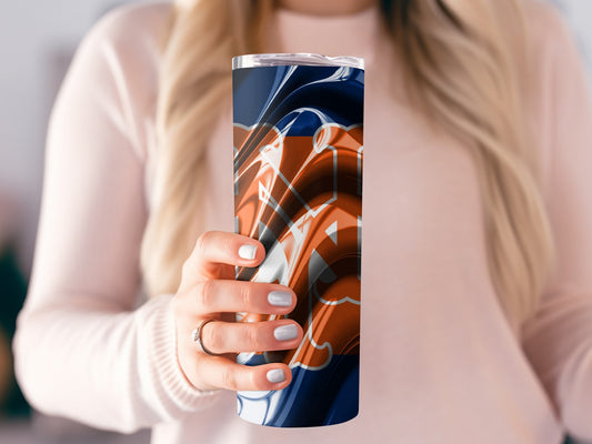 Wavy Abstract Pattern With Shape Design Print Tumblers