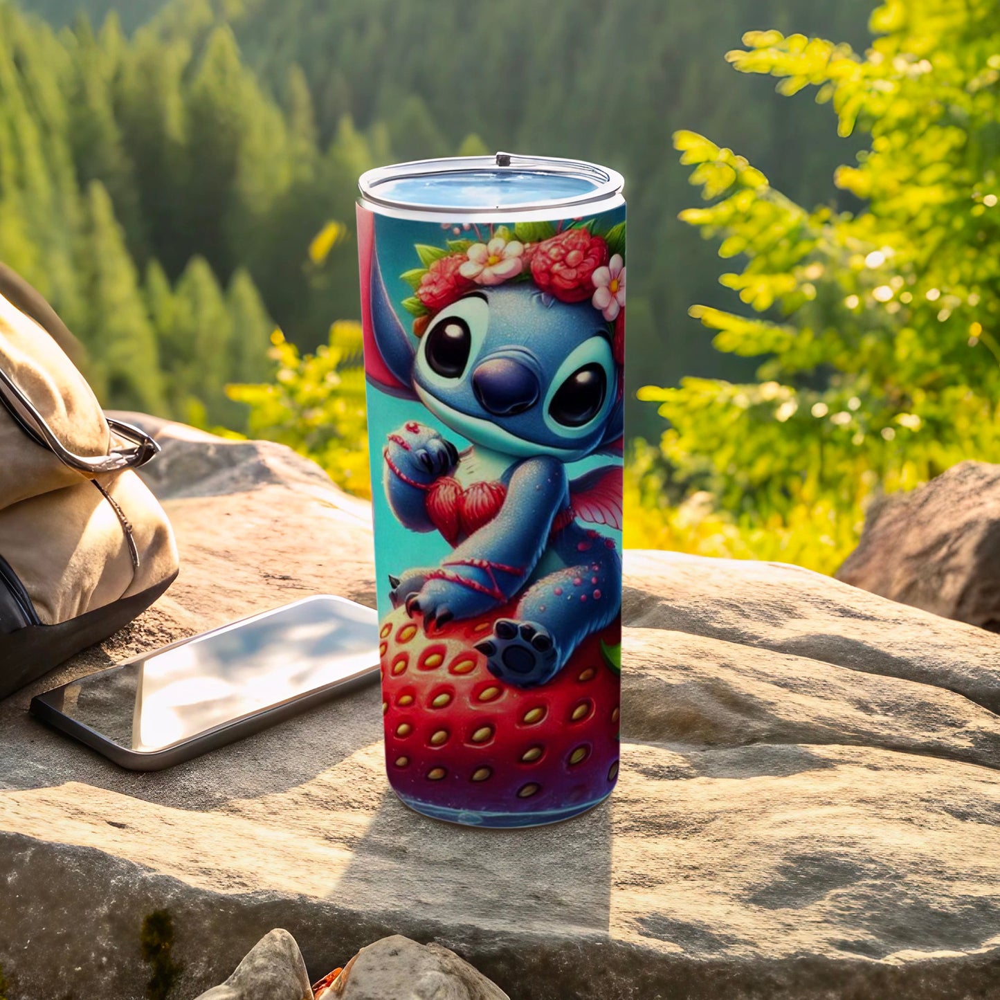 Adorable Cartoon Print Tumbler for Outdoor Adventures
