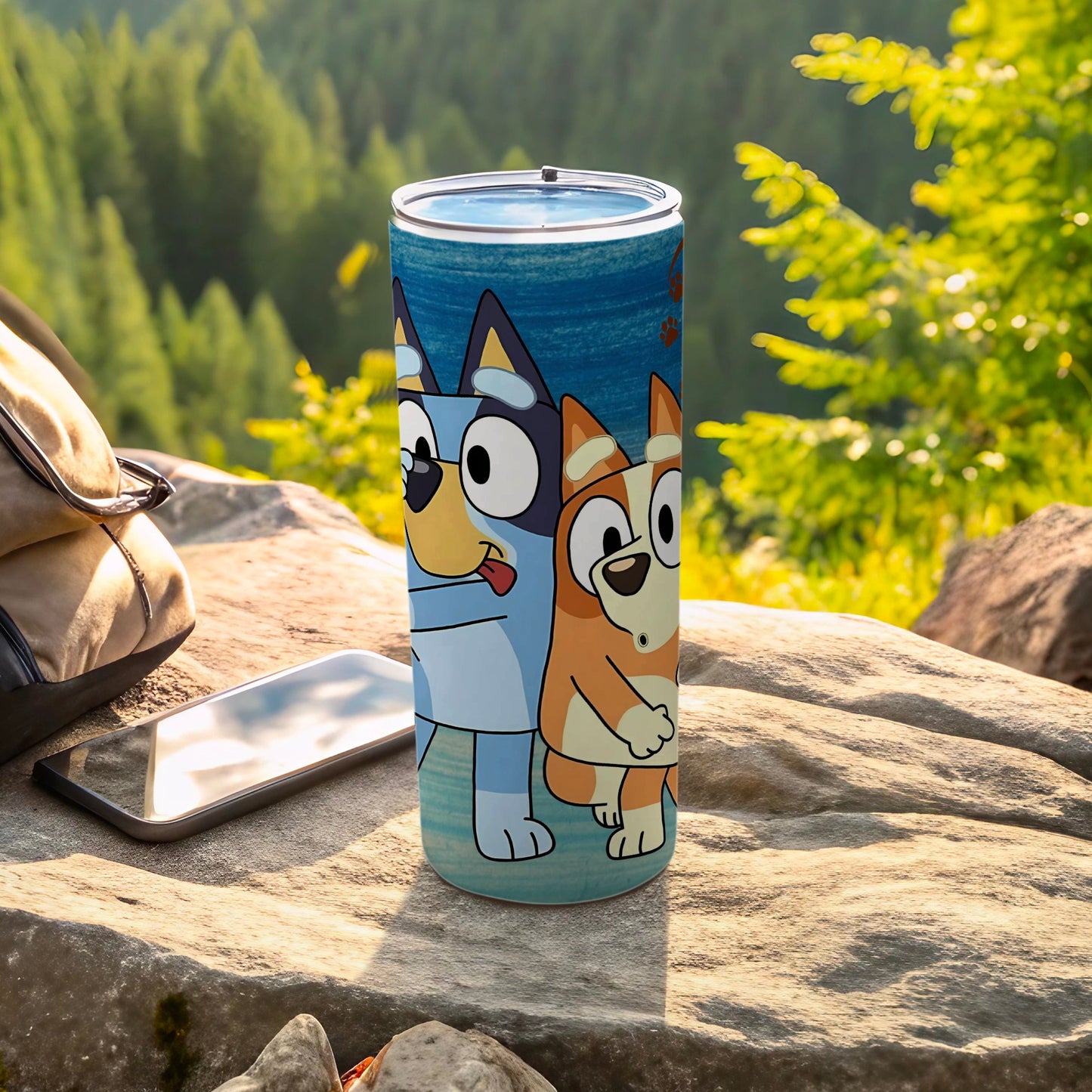 Adorable Cartoon Dogs Insulated Travel Tumbler Cup