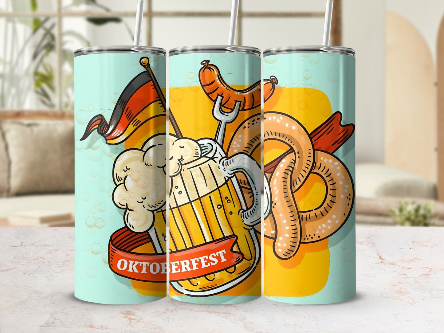 Oktoberfest Beer Pretzel German Festival Tumbler