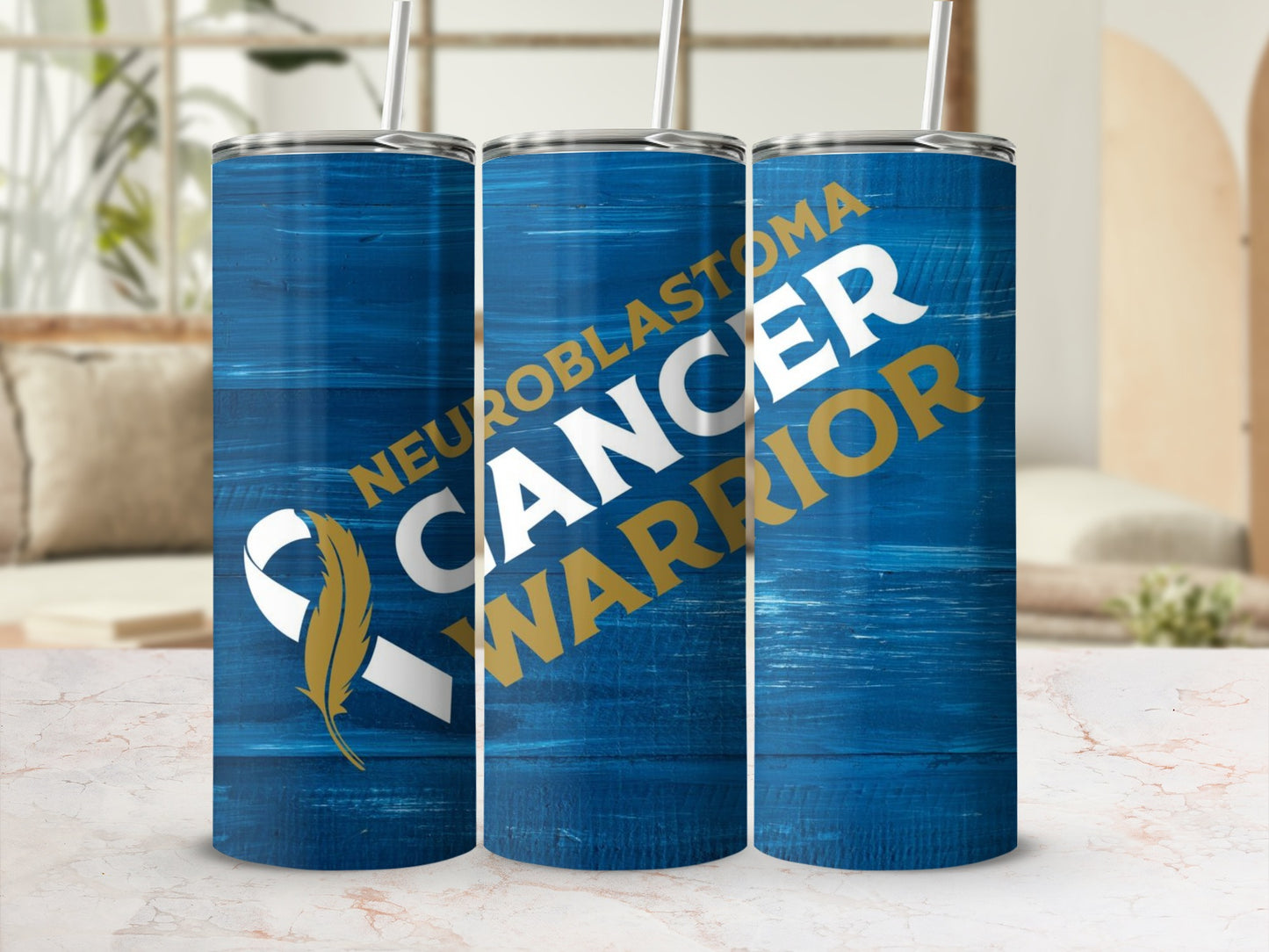 Neuroblastoma Cancer Warrior Awareness Tumbler