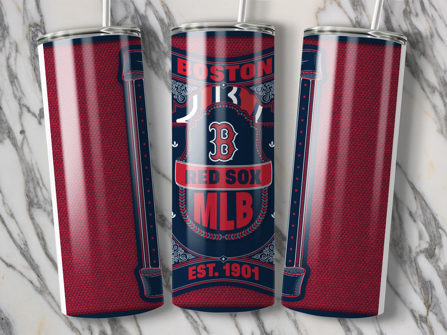 Boston Red Sox MLB Est. 1901 Graphics Design Tumbler