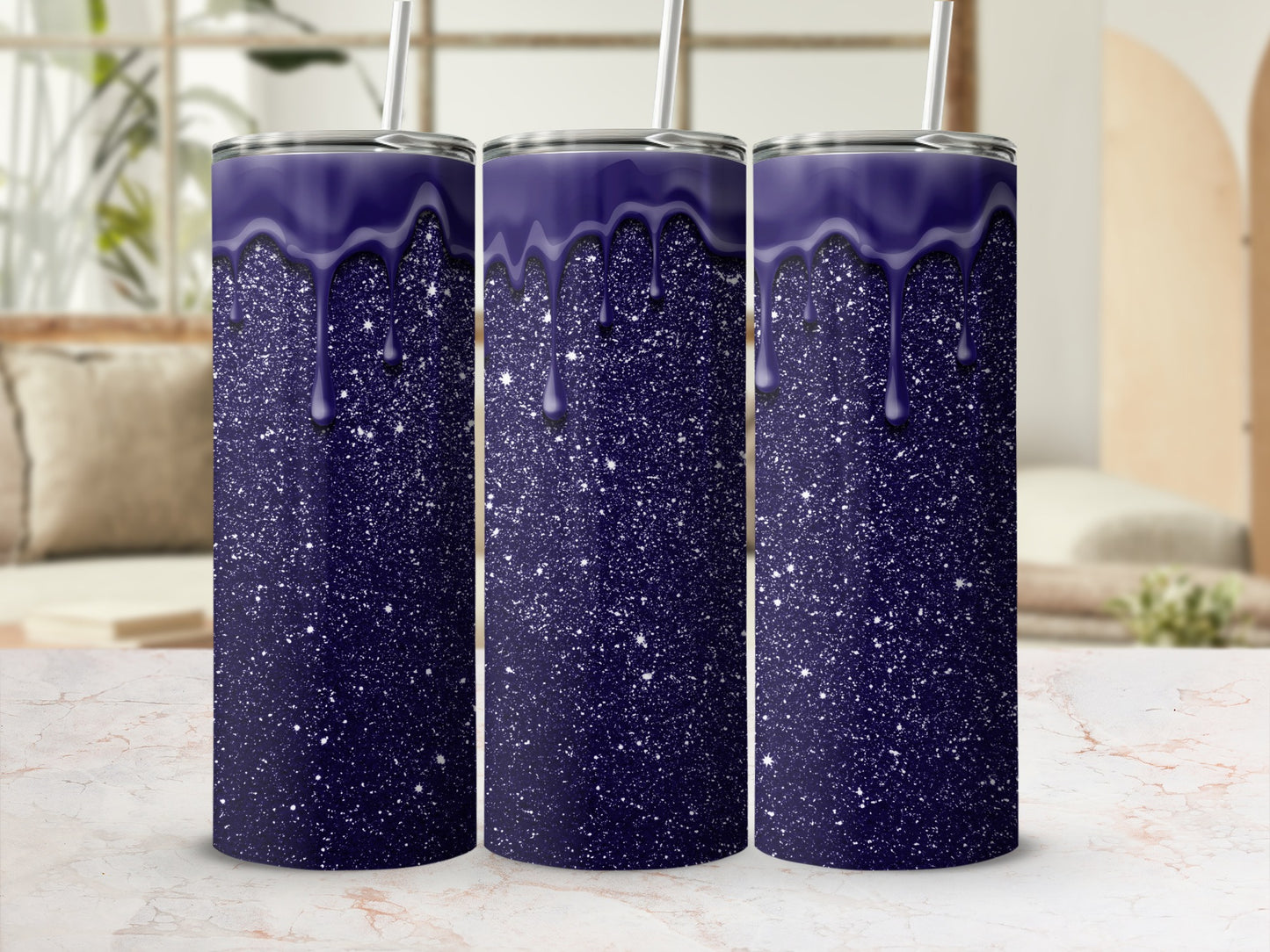 Sparkling Twilight Drip Design Tumbler Product