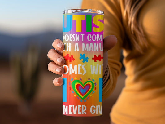 Autism Doesn't Come With A Manual Awesome Tumbler
