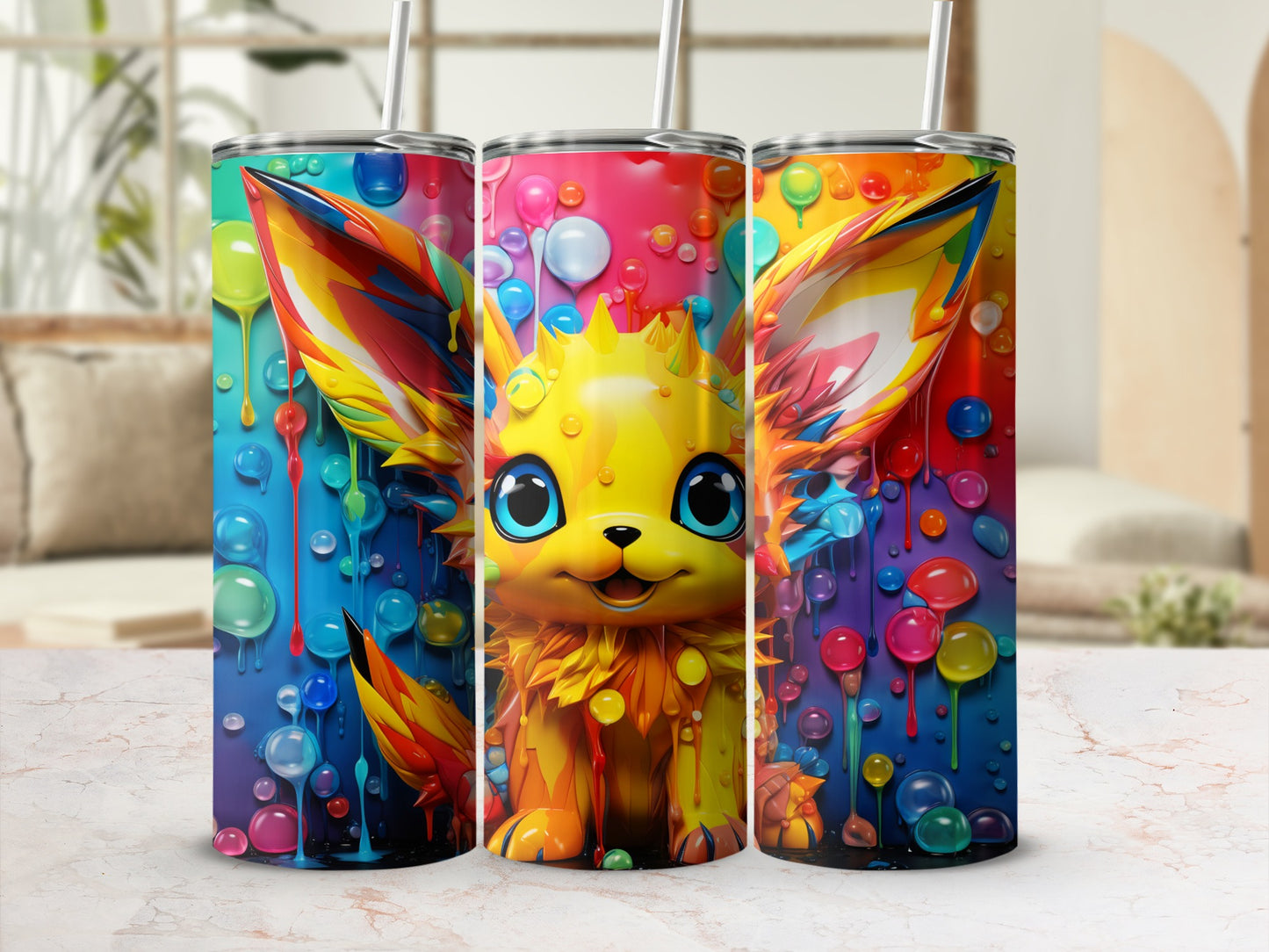 Cute Colorful Fantasy Animal Print Tumblers