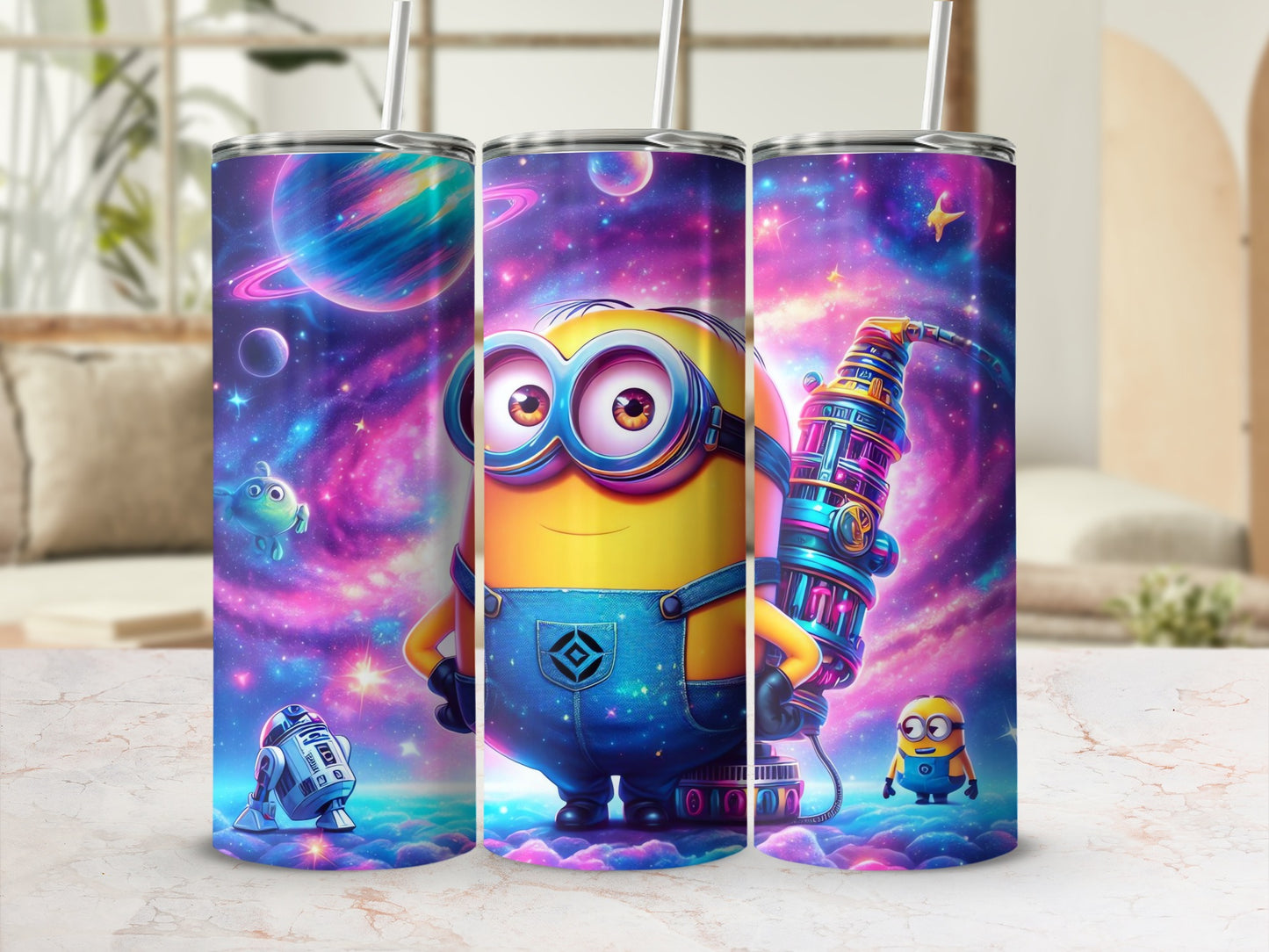 Vibrant Galactic Character Artwork Tumbler Product