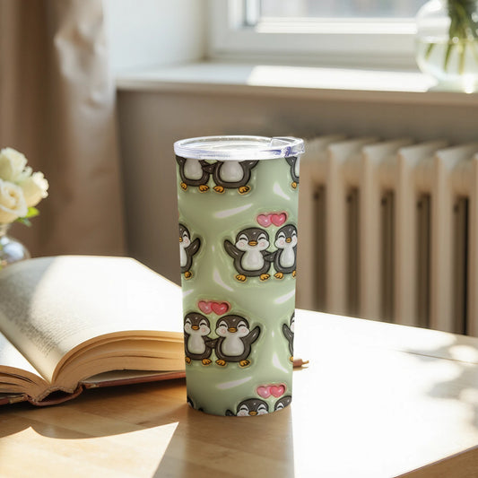 Adorable Penguin Patterned Tumbler for Daily Use
