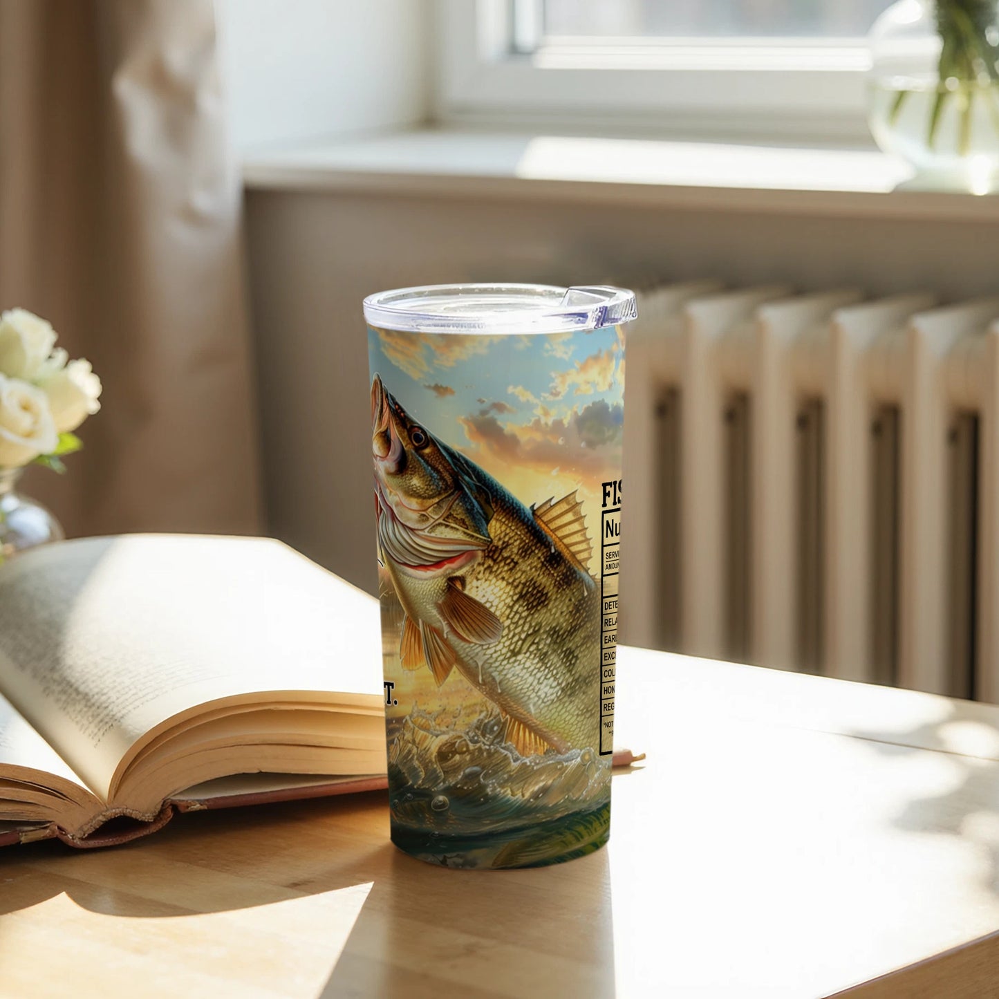 Catch of the Day Fish Art Tumbler Beverage Container