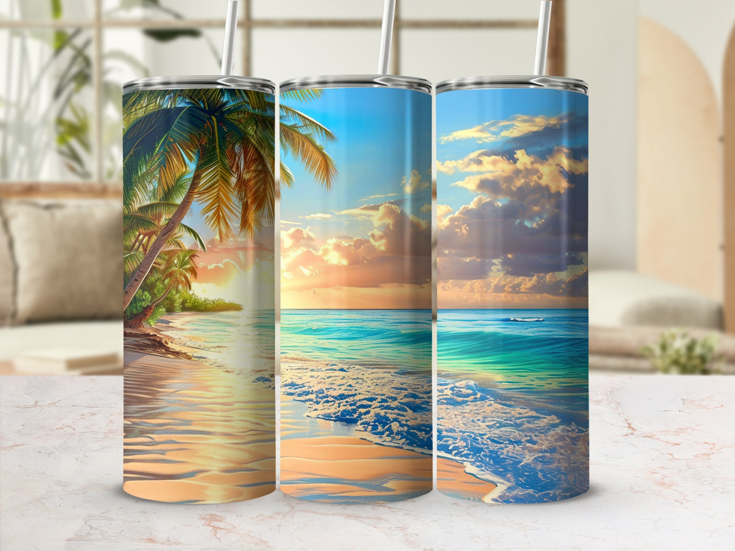 Scenic Beach Designs Insulated Tumbler Collection