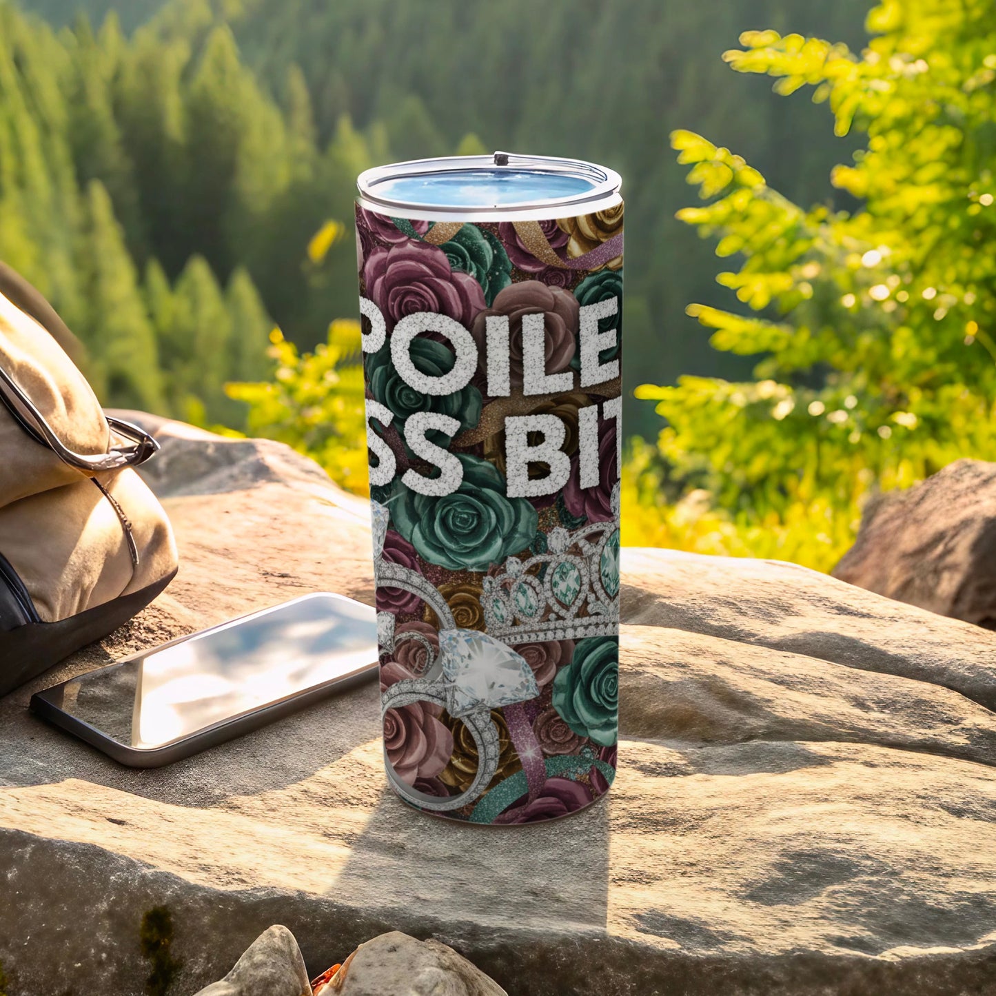 Spoiled Boss Bitch Floral Tumbler for Stylish Hydration