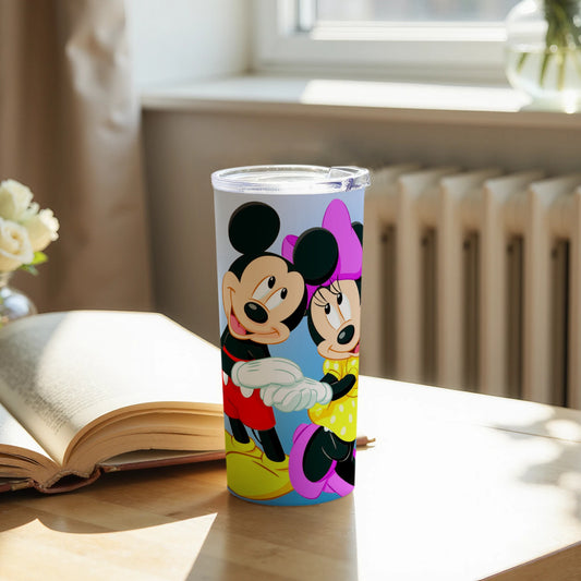 Cute Mickey and Minnie Mouse Tumbler for Fans