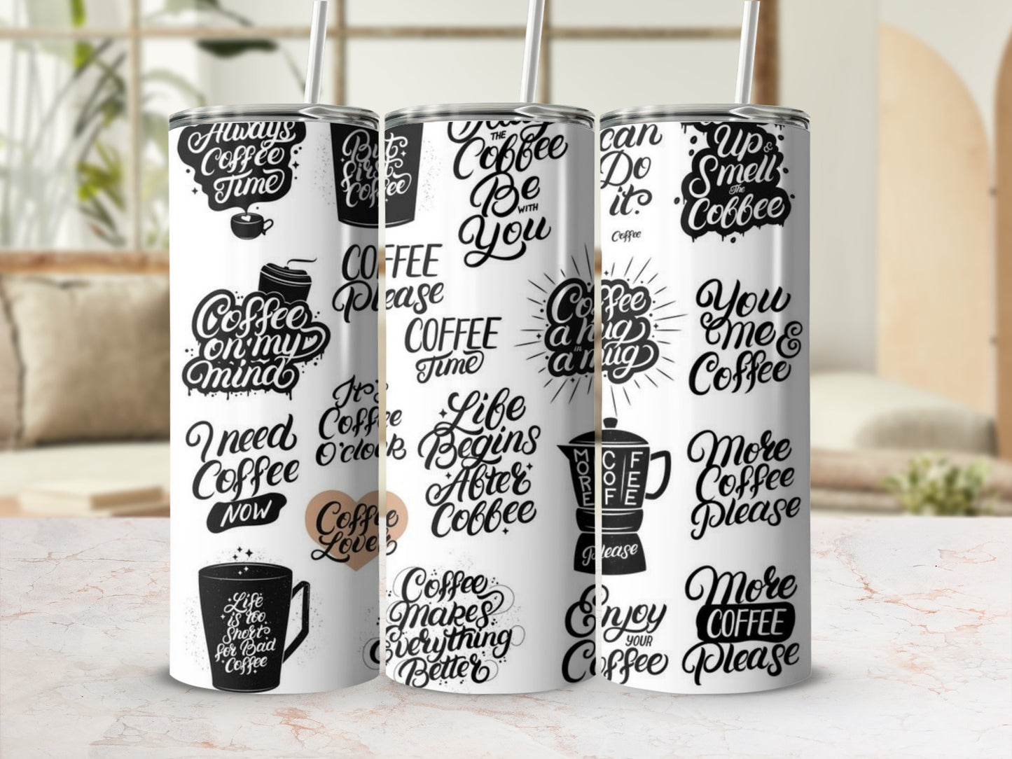 Coffee Quotes Design Travel Mug for Coffee Lovers