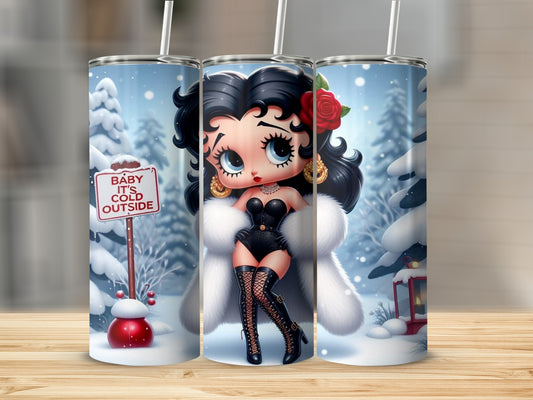 Baby It's Cold Outside Winter Theme Tumbler Cup