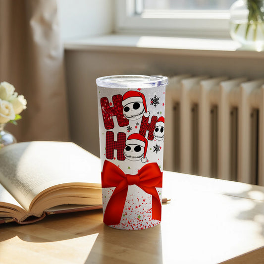 Ho Ho Ho Santa Skulls Christmas Thermos Tumbler