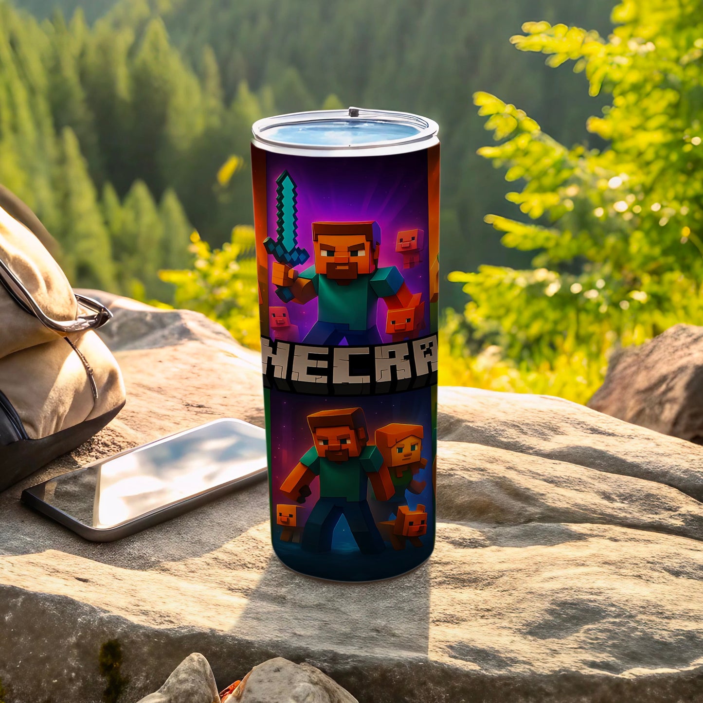 Minecraft Themed Insulated Travel Tumbler