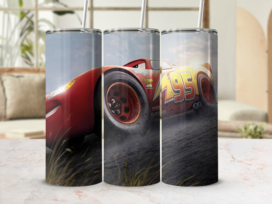 Lightning McQueen 95 Racing Car Tumbler Drinkware