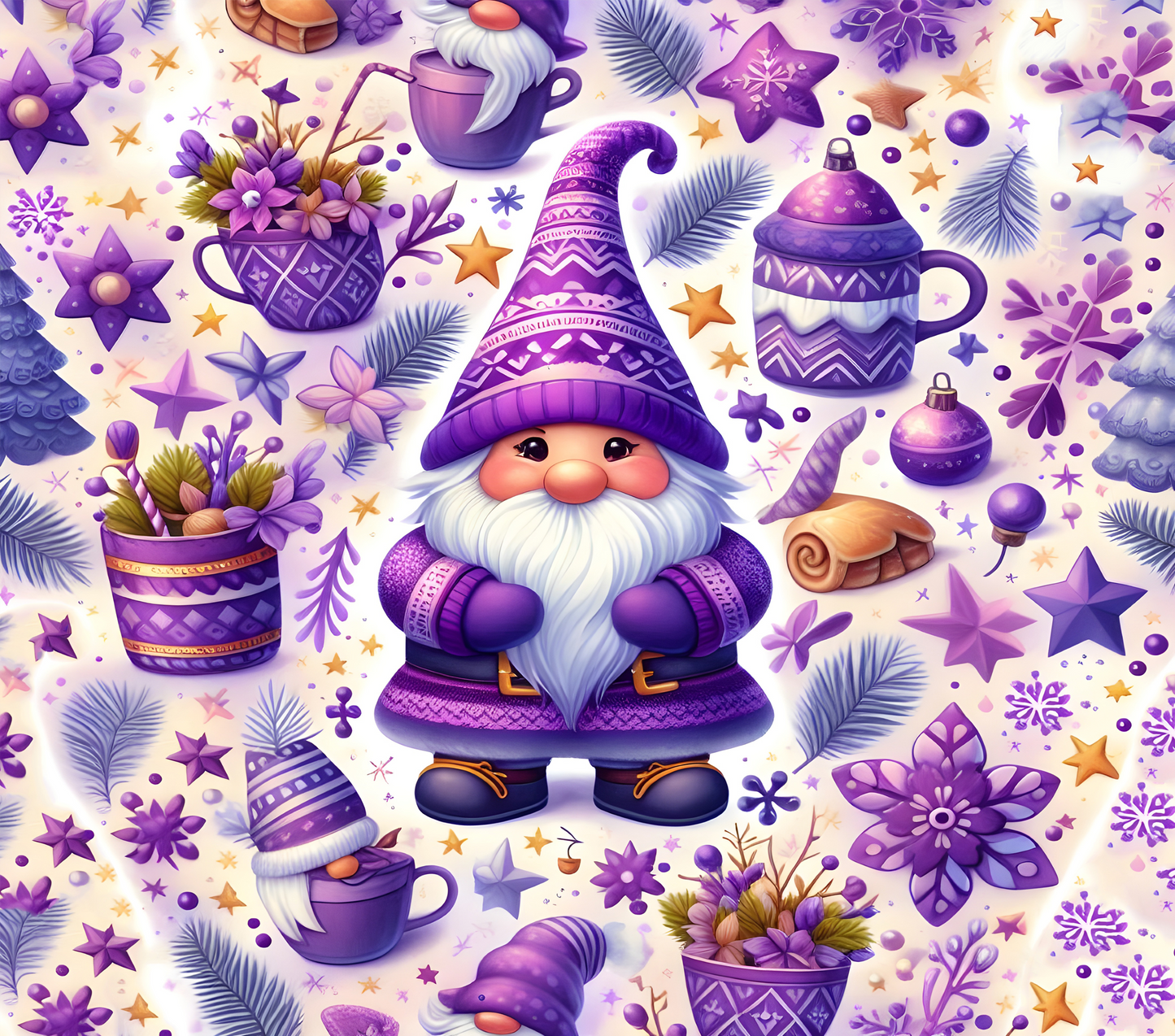 Purple Valentine Gnome Tumbler