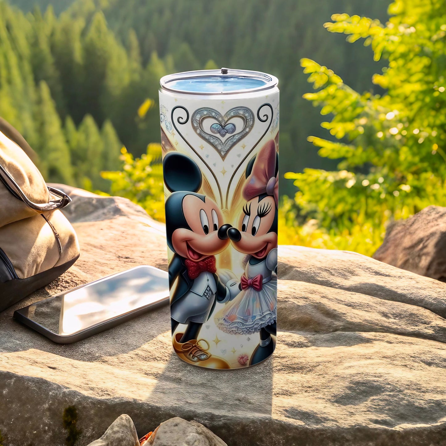 Mickey and Minnie Mouse Outdoor Travel Tumbler Cup