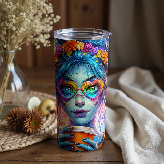Colorful Heart Sunglasses Girl Insulated Tumbler
