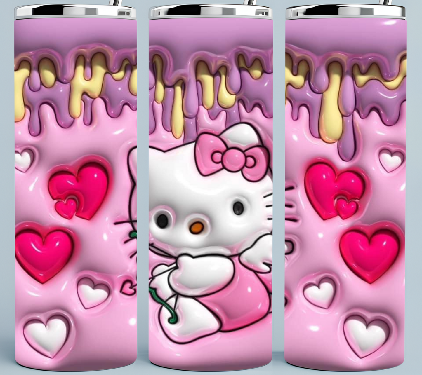 Hello Kitty 3d Heart Tumbler
