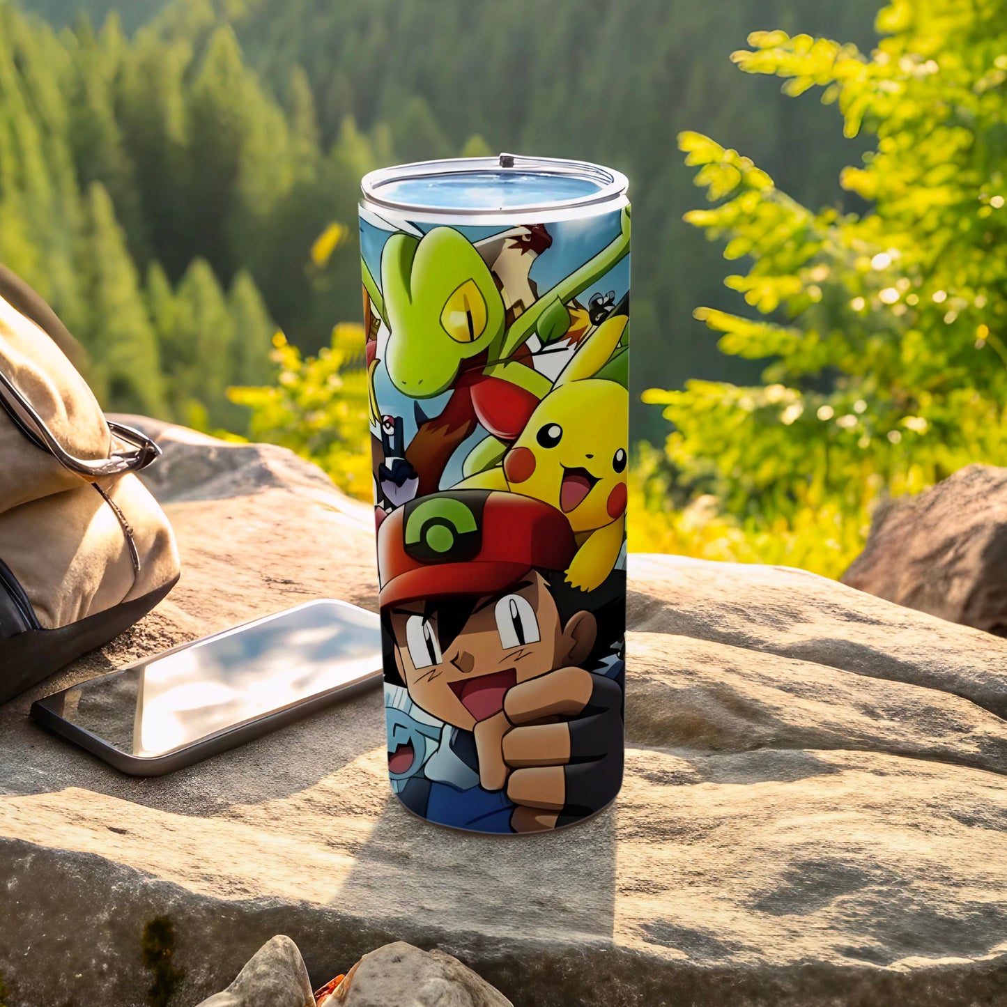 Vibrant Anime Character Design Insulated Tumbler Cup