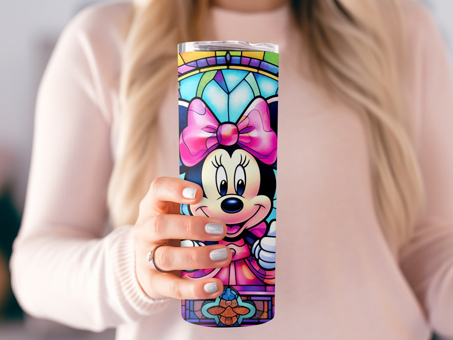 Minnie Mouse Colorful Stained Glass Tumbler Product