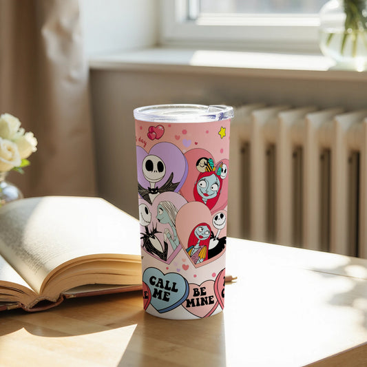 Cute Call Me Be Mine Themed Drinkware Tumbler
