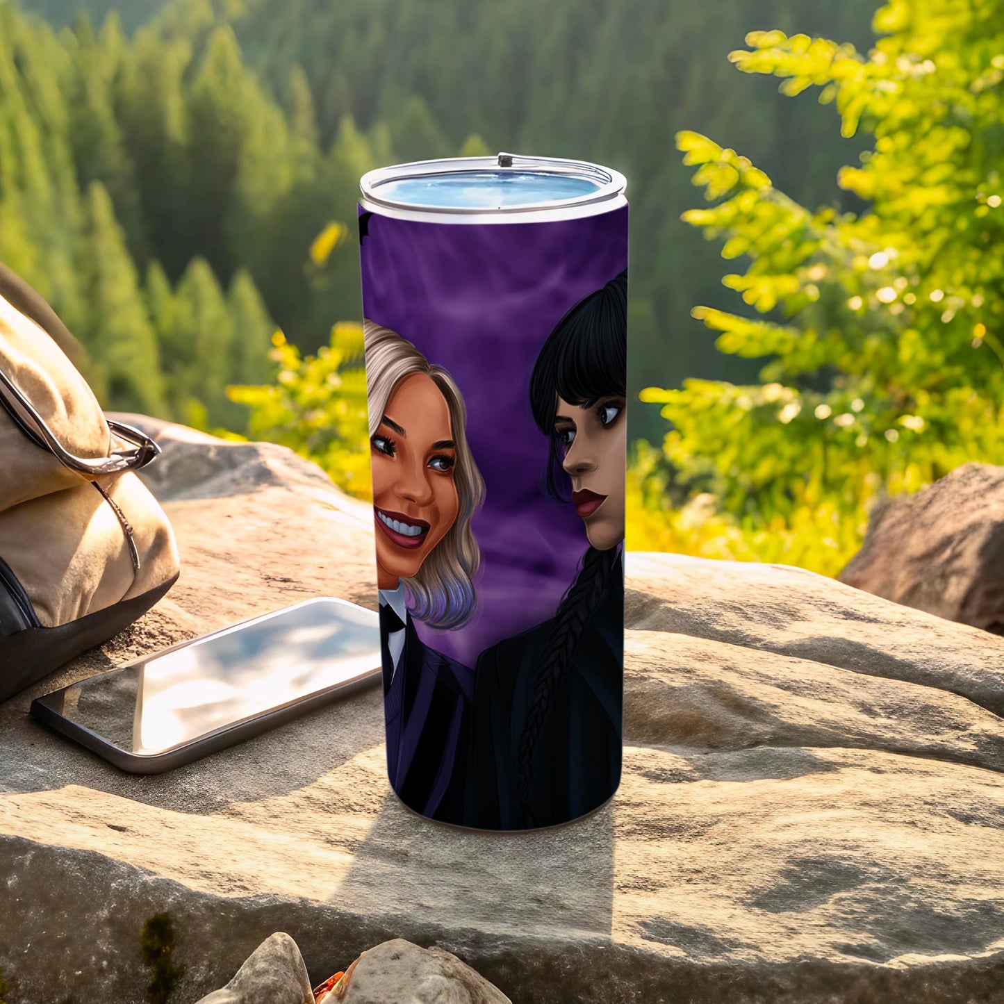 Wednesday and Enid Outdoor Adventure Tumbler