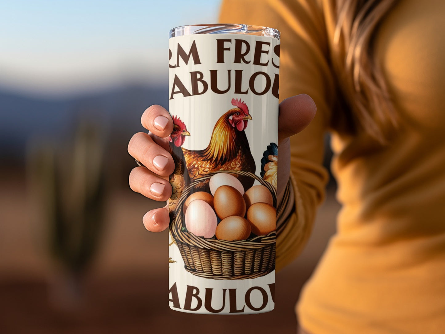 Farm Fresh Fabulous Chicken Eggs Tumbler Product