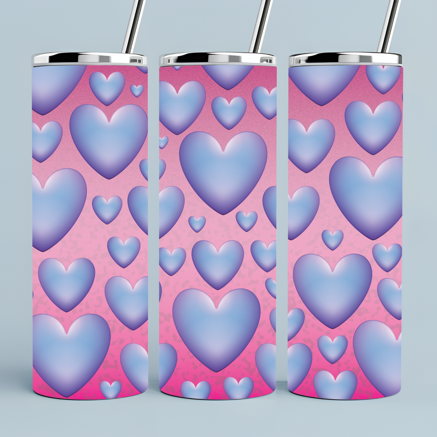 Light Blue/Purple with pink shades tumbler
