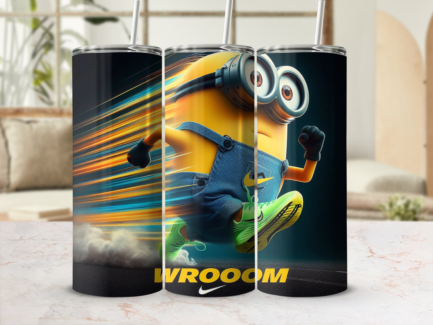 Wrooom Speeding Cartoon Character Tumbler