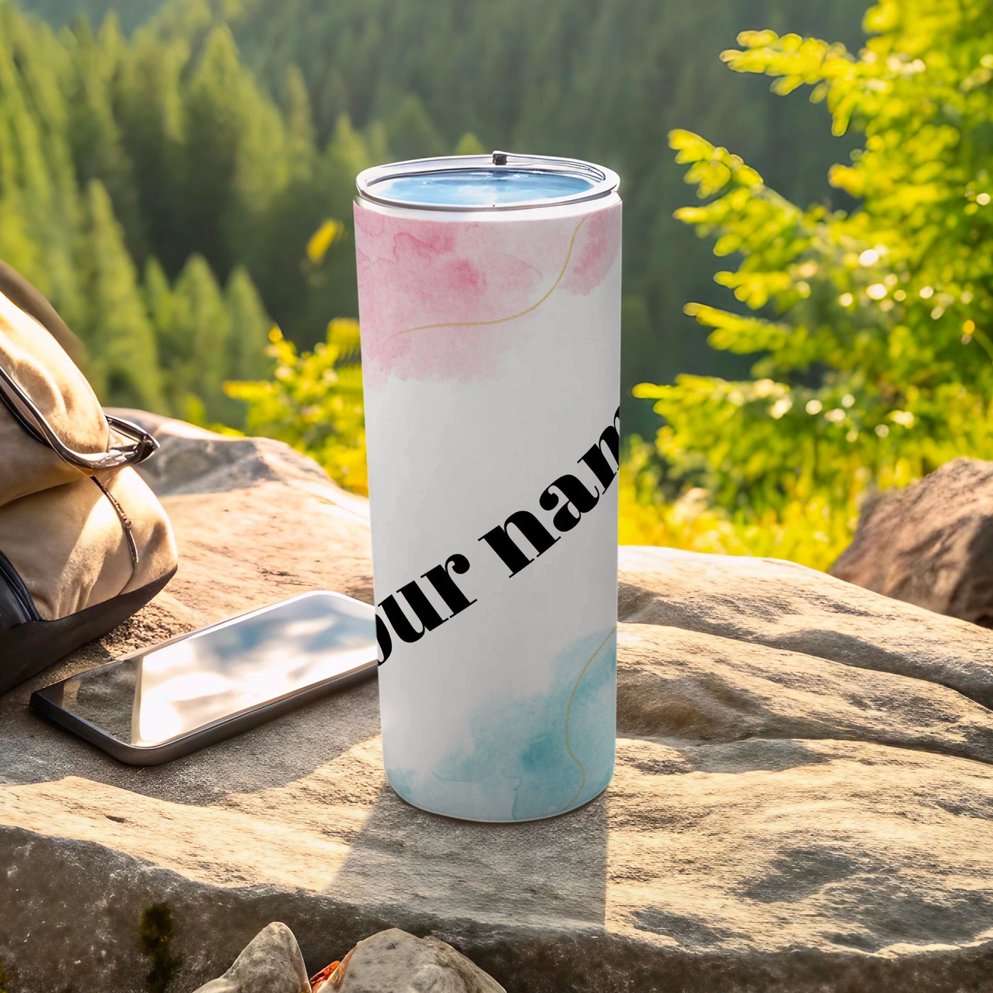 Stylish Personalized Tumbler with Pastel Design