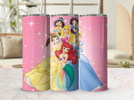 Disney Princesses Pink Tumbler Cup for Kids Drinkware