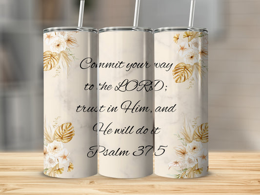 Commit Your Way to the LORD Psalm 37:5 Travel Tumbler
