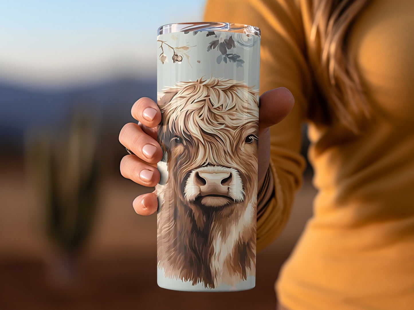 Highland Cow Design Insulated Tumbler Cups