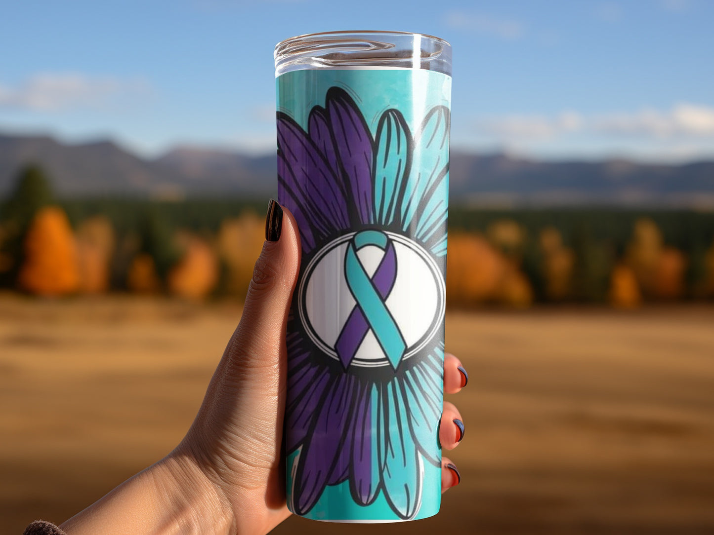 Colorful Flower and Ribbon Tumbler for Every Occasion