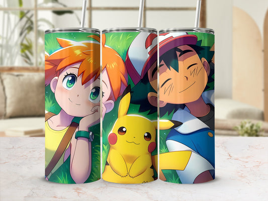 Colorful Animated Character Tumblers with Straws