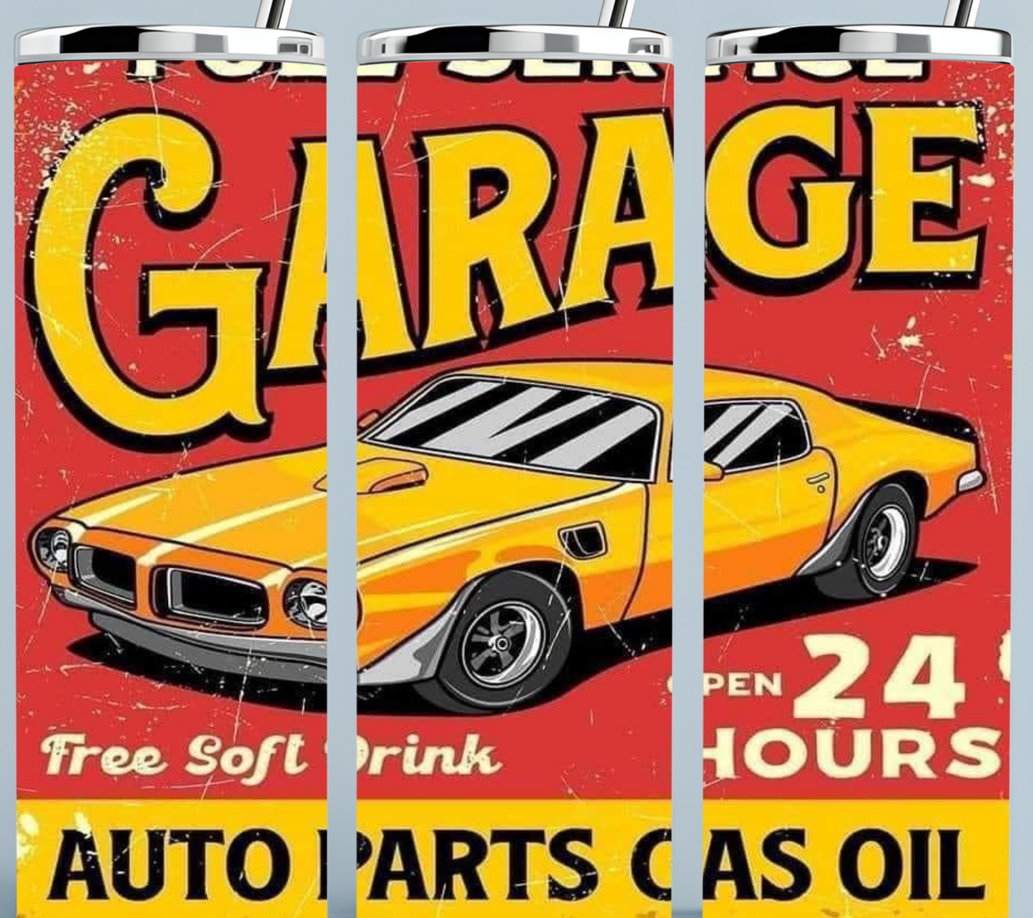 Garage Hot Rod tumbler Auto Parts Oil