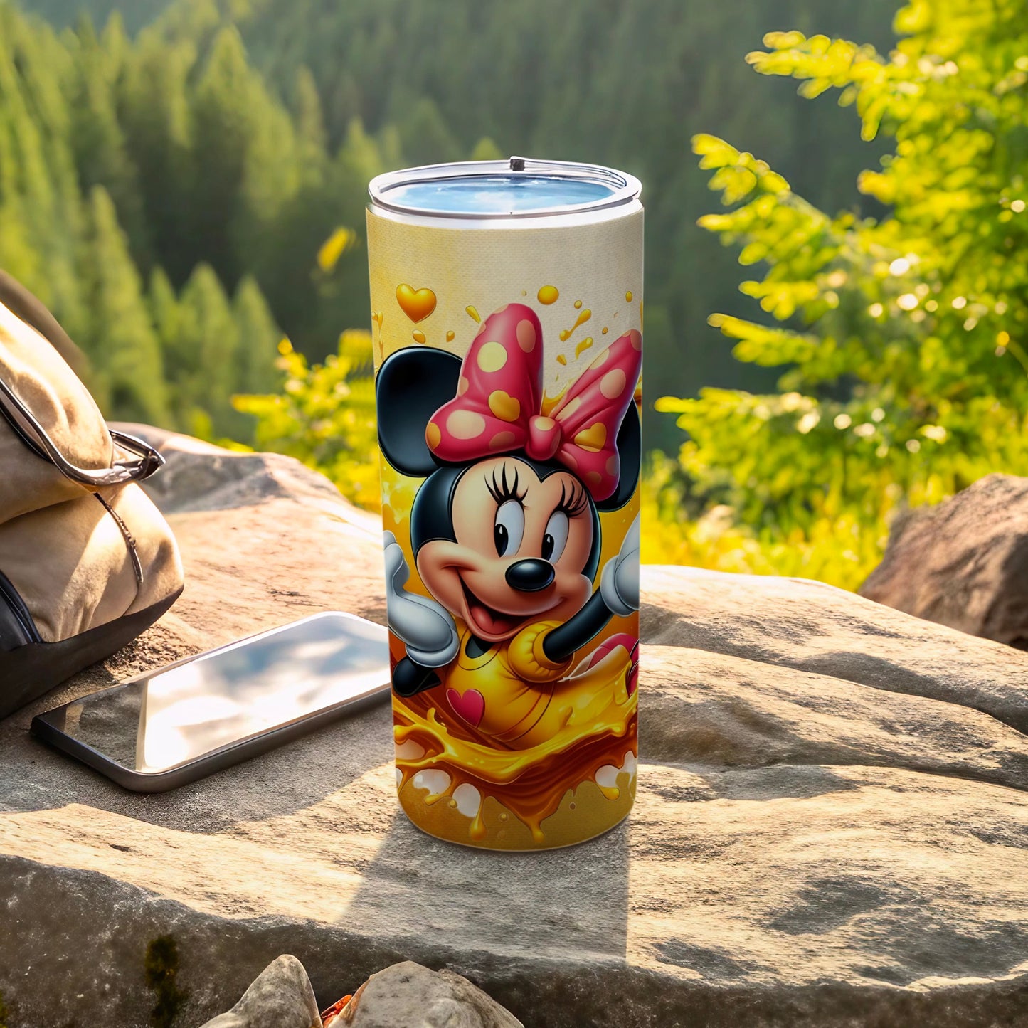 Minnie Mouse Travel Tumbler with Polka Dot Bow