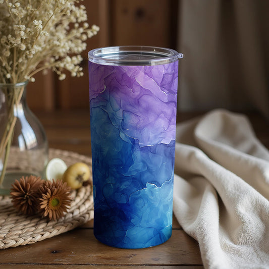 Elegant Purple and Blue Gradient Tumbler