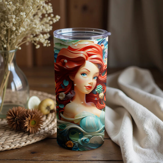 Vibrant Mermaid Art Design Elegant Drinkware Tumbler
