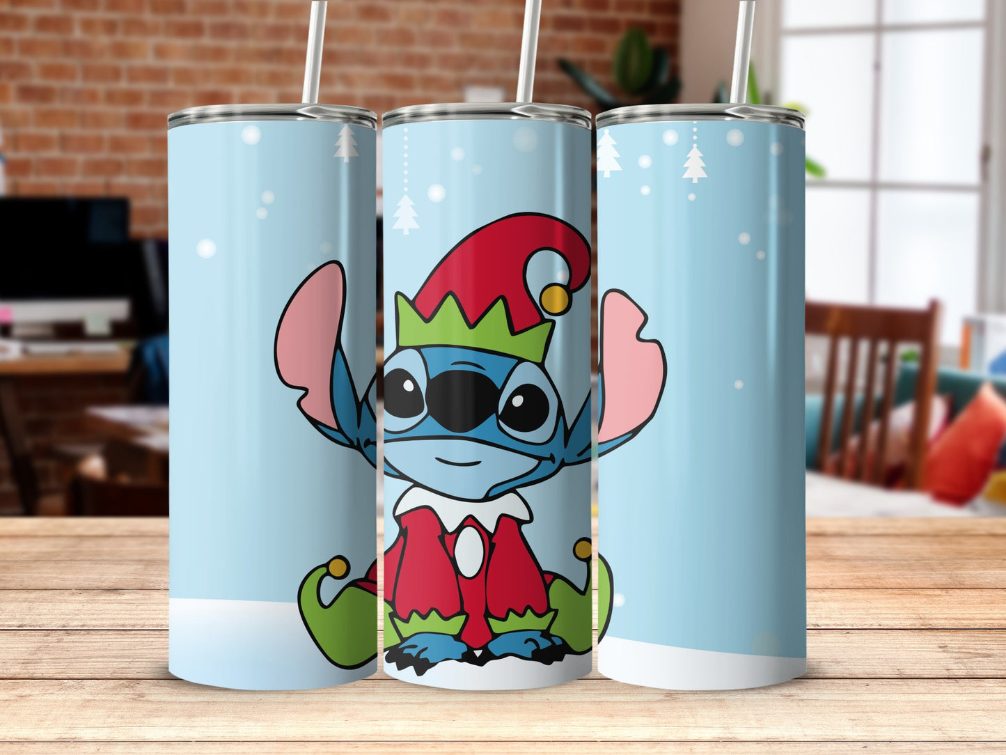 Festive Elf Alien Double-Wall Tumbler for Holiday Cheers