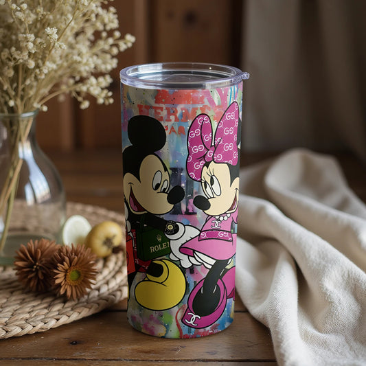 Mickey and Minnie Colorful Tumbler for Drinks