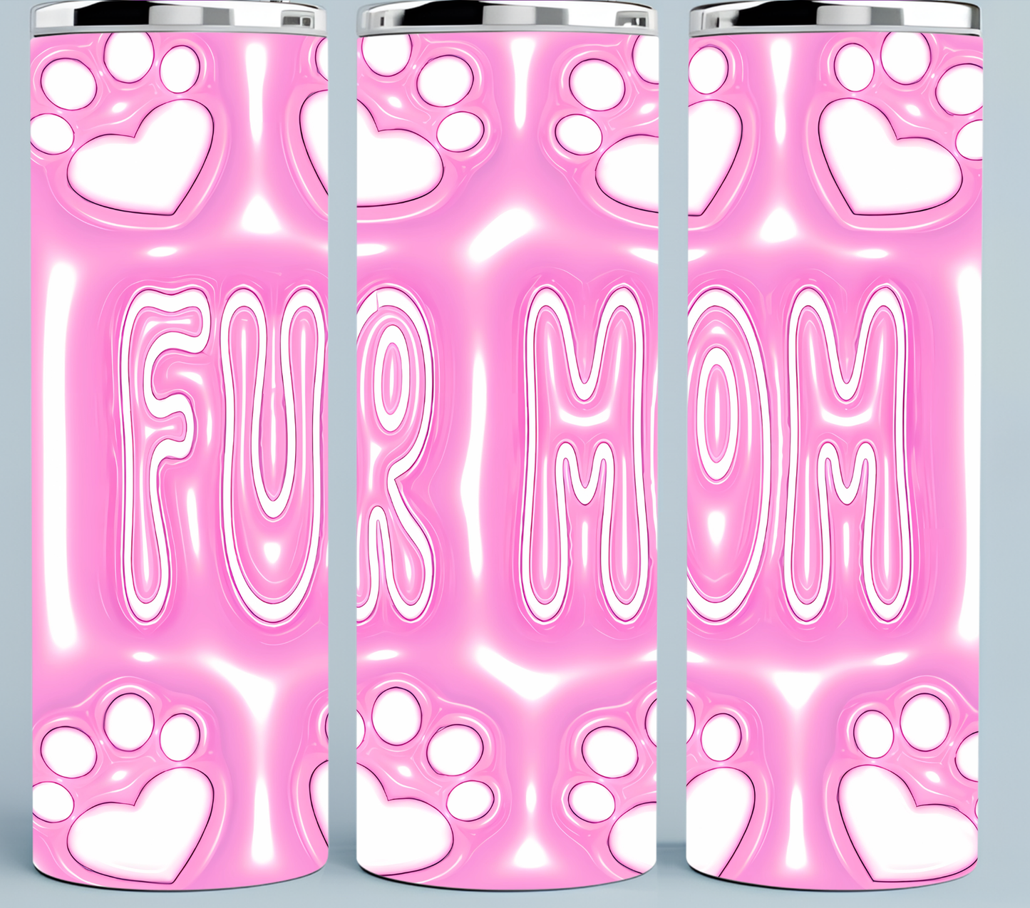 Pink Fur Mom tumbler