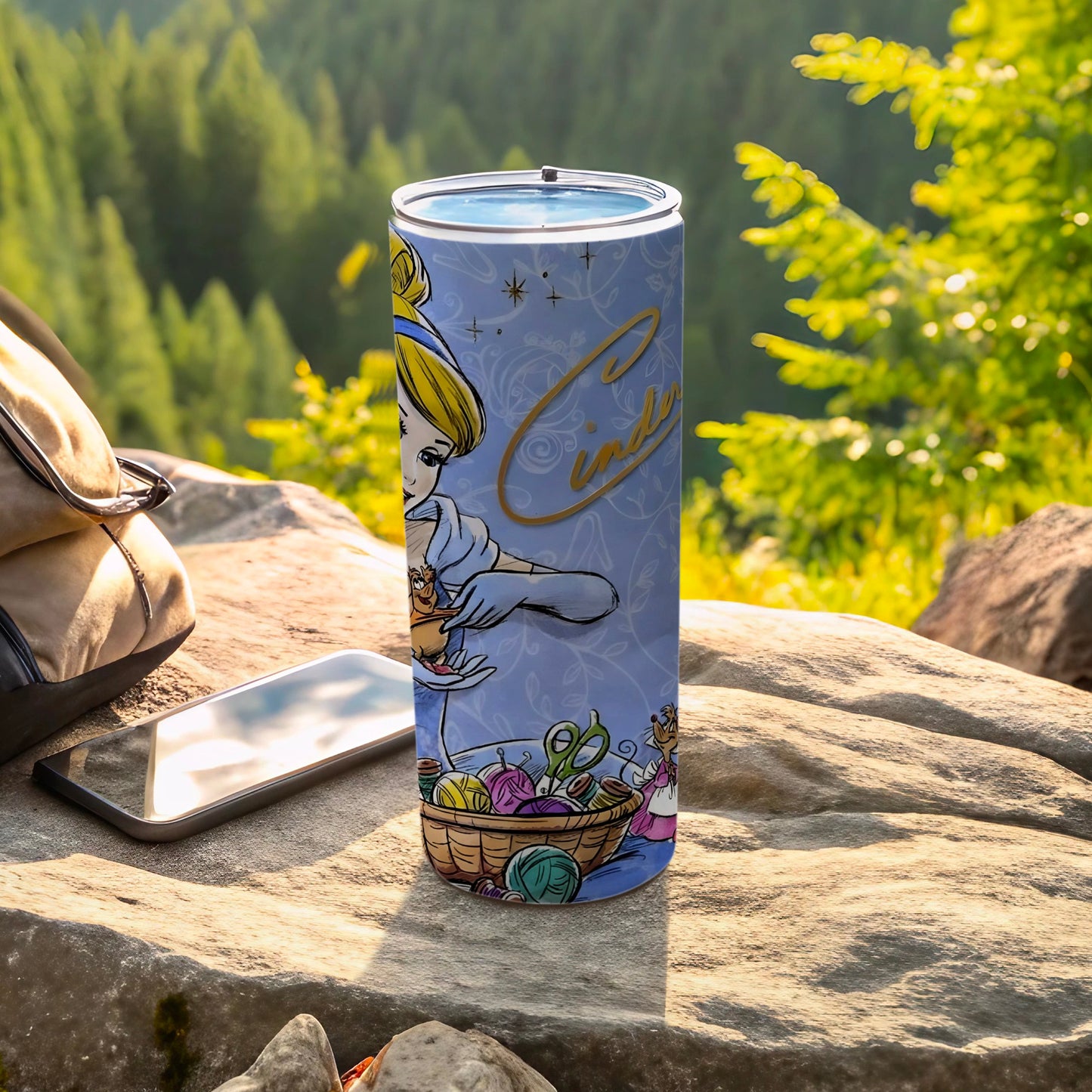 Cinderella Themed Insulated Travel Tumbler Cup Product