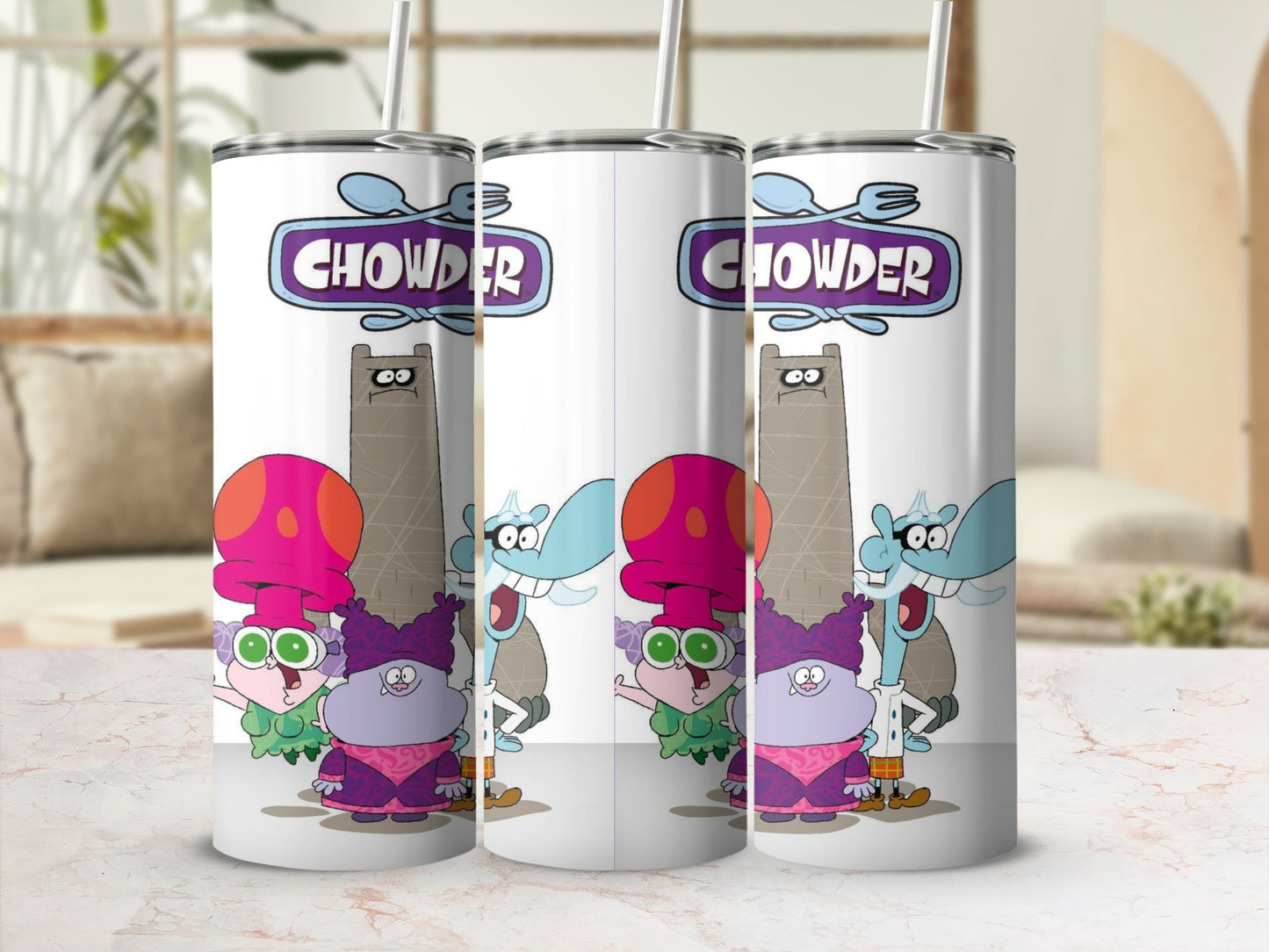 Chowder characters design tumbler product