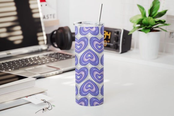 Purple 3D inflated tumbler