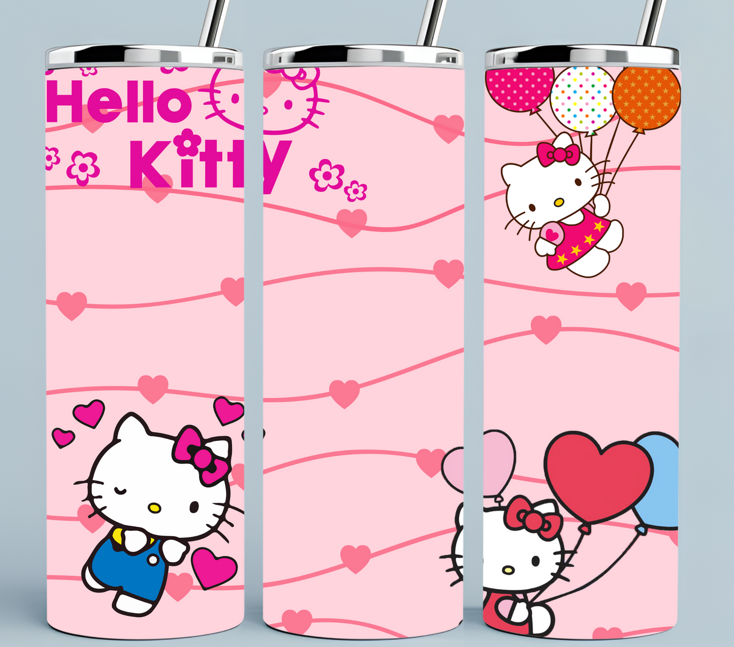 Hello Kitty Hearts and Balloons Tumbler